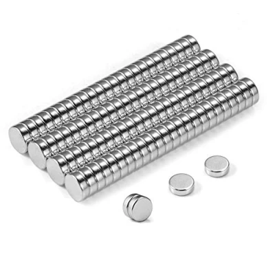 Abbildung von BTLIN Neodym Magnet Mini, Stark Klein Rund Magnete für Kühlschrank, Whiteboard, Magnettafel, Pinnwand, Tafel, Handwerk, 6x2 mm 100 Stück