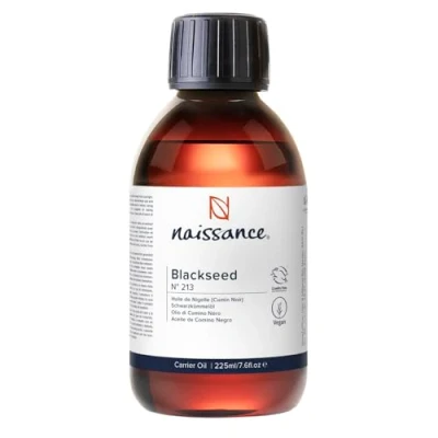Abbildung von Naissance Schwarzkümmelöl (Nr. 213) 225ml Kaltgepresst für Haare, Haut, Gesicht, Massage