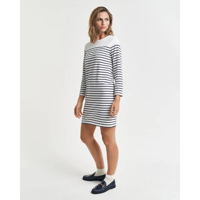Abbildung von GANT Breton Dress Blusenkleid, Damen, Größe: Large, Eggshell