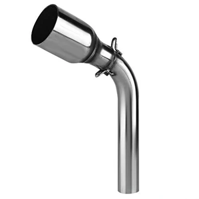 Abbildung von KIMISS Silber Edelstahl Motorrad Auspuff Mittlere Pipe Link Connect Adapter für MSX125 2013 2015