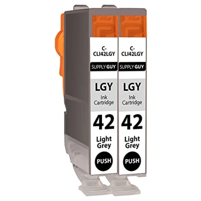 Abbildung von Supply Guy 2 Druckerpatronen kompatibel mit Canon CLI 42 LGY Light Grau für Pixma PRO100 PRO100s
