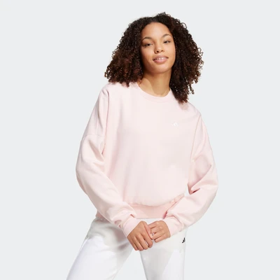Abbildung von adidas Sportswear Essentials Small LOGO FEEL COZY Sweatshirt, Damen, Größe: Small, Sandy pink/white