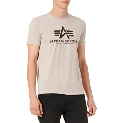 Abbildung von Alpha Industries Tshirt print, Herren, Größe: Small, Hazel melange