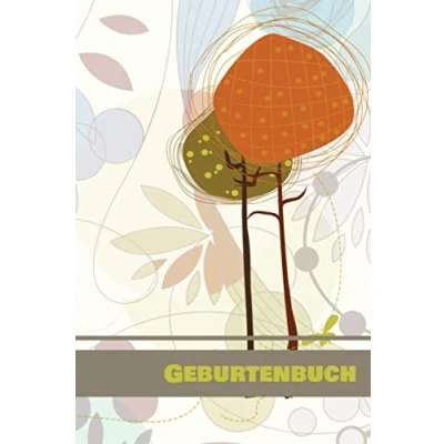 Abbildung von Geburtenbuch: Dokumentation für Hebammen, Geburtshelfer, Ärzte I Erinnerung Motiv: Bäume mit Blättern Herbstfarben