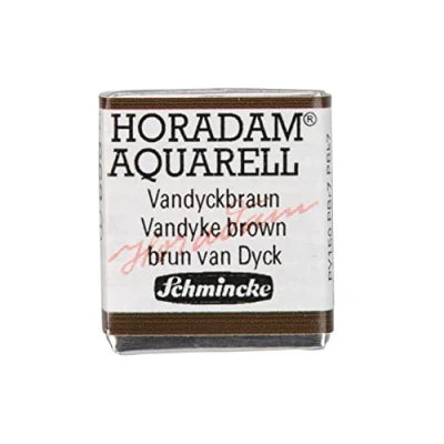 Abbildung von Schmincke HORADAM® AQUARELL feinste Künstler Aquarellfarben, 669 Vandyckbraun, 14 509 044, 1/2 Näpfchen