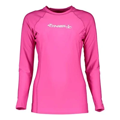 Abbildung von O&#039;Neill Wetsuits Damen Basic Skins Long Sleeve Rash Guard Vest, Pink, L