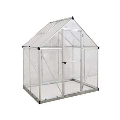 Abbildung von Gewächshaus Hybrid 6X4 Silver + 4x Schwerlastregal und Clips