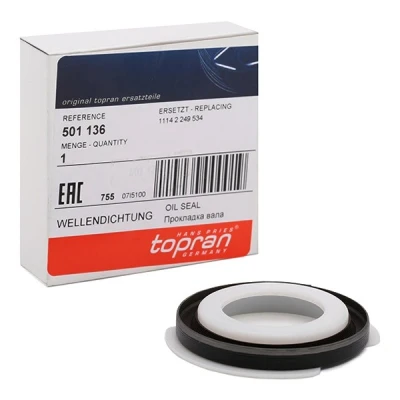 Abbildung von TOPRAN 501 136 Kurbelwellendichtring stirnseitig PTFE (Polytetrafluorethylen) BMW: 5 Limousine, X5, Touring