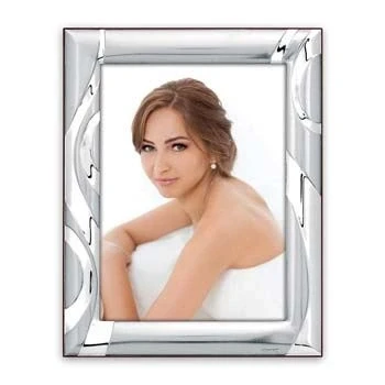 Abbildung von zep srl Vielseitiger Tischrahmen aus Silver Plated für Fotos 15 x 20, horizontal positionierbar, versilbert, hergestellt in Italien