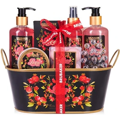 Abbildung von BRUBAKER Körperpflege Set Bade und Dusch Set, 12 tlg., Geschenkset in Deko Wanne, Passionsfrucht Duft