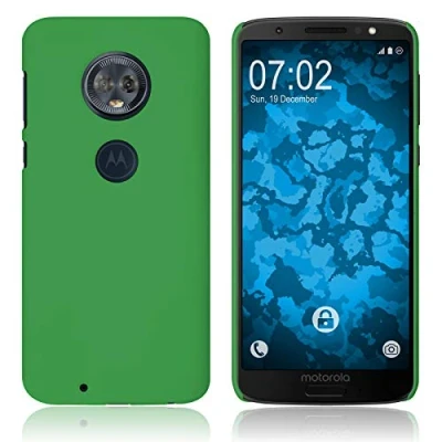 Abbildung von PhoneNatic case kompatibel mit Lenovo Moto G6 Hülle grün gummiert Hard Cover