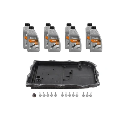 Abbildung von VAICO V20 2090 Teilesatz, Ölwechsel Automatikgetriebe mit Dichtung Dichtring, Ölmenge für Standardölwechsel BMW: 5 Touring, X5, 7