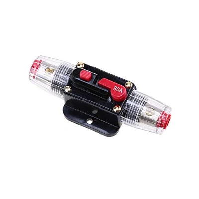 Abbildung von Mintice 12V 80A Automotor Audio Inline Leistungsschalter Sicherungshalter Schutz Stereo Sicherung zurücksetzen