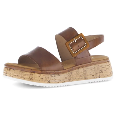 Abbildung von Gabor Comfort Plateausandalette, Damen, Größe: 43, Camel Schuhe