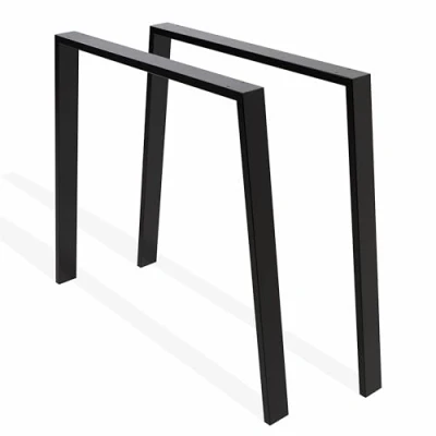 Abbildung von Sossai® Stahl Tischgestell Tischkufen Tischbeine TKW2 Farbe: Schwarz 2 Stück Breite 65 cm x 85 Höhe 72