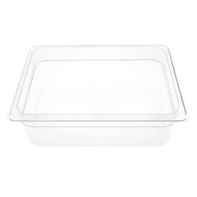Abbildung von GN Behälter 1/2 Polycarbonat 100 mm Höhe 5,5 l Füllmenge 32,5 x 26,5 transparent Gastro Gastronormbehälter Kunststoff PC kaufen