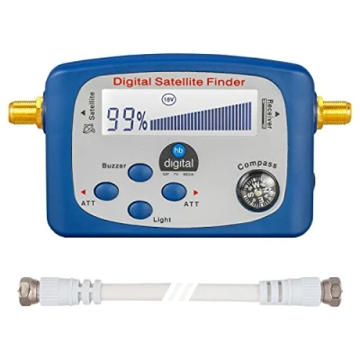 Abbildung von HB DIGITAL SATFINDER mit LCD Anzeige Kompass und Ton + F Verbindugskabel Deutsche Anleitung