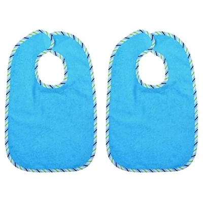 Abbildung von Wörner Südfrottier 2er Pack Lätzchen Baby Riesen Klettlatz uni aqua