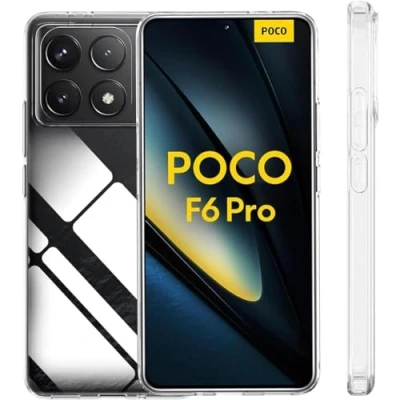 Abbildung von Verco Handyhülle für Xiaomi Poco F6 Pro Case, Handy Cover Hülle Transparent Dünn Klar Silikon, durchsichtig