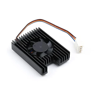 Abbildung von Waveshare Lüfter für Raspberry Pi Compute Module 4 CM4, All in One Heatsink, Geschwindigkeit Einstellba, 8000±10% RPM, Niedriges Rauschen, mit Thermischen Bändern