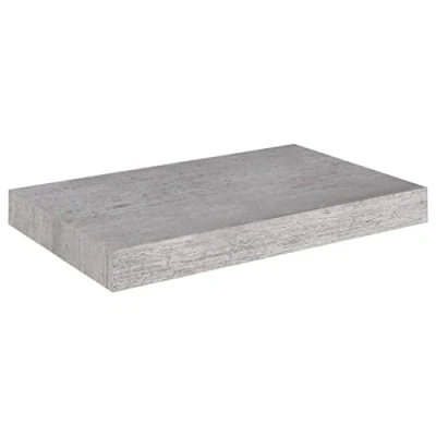 Abbildung von vidaXL Schweberegal Wandregal Schwebend Bücherregal Wandboard Hängeregal Dekoregal Freischwebend Regal Wandablage Betongrau 40x23x3,8cm MDF