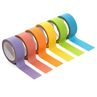 Abbildung von Zink Buntes Washi Klebeband Set mit Regenbogenfarben aus Pastellfarben.