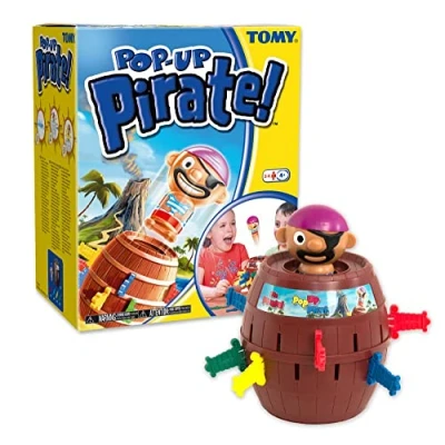 Abbildung von TOMY T7028A1 Kinderspiel &quot;Pop up Pirate&quot;, Hochwertiges Aktionsspiel für die Familie, Piratenspiel zur Verfeinerung der Geschicklichkeit Ihres Kindes, Gesellschaftsspiel ab 4 Jahren, Pop Spiel