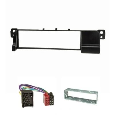 Abbildung von tomzz Audio 2404 018 Radioblende Set kompatibel mit BMW 3er E46 Radioadapter ISO (Alter Anschluß) Einbauschacht