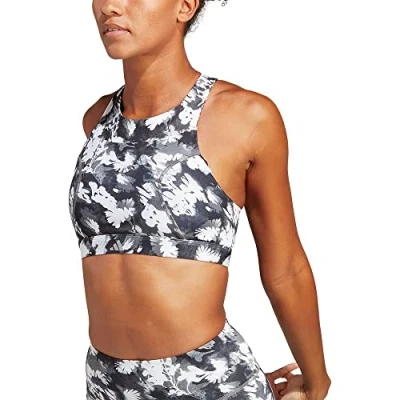Abbildung von adidas Damen Running Mittlerer Halt Sports BH, Black/White, XS