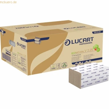 Abbildung von Lucart Papierhandtuch Eco Natural 863049 2lagig 21x25,3cm 3.800 Blatt