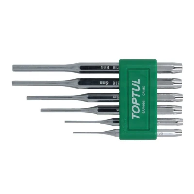 Abbildung von TOPTUL GAAV0601 Splinttreiber Satz 6 Chrom Molybdänstahl 2x8x115, 3x8x125, 4x10x150, 5x10x165, 6x12x180, 8x12x180