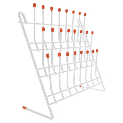 Abbildung von REHOC Labor Trockengestell, 24 Stifte, Laborglasgestell, Drahtglaswaren Wandhalterung/Freistehender Laborglas Trockengestell
