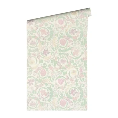 Abbildung von Versace Vliestapete &quot;Wallpaper 5 Floral&quot;, leicht glänzend gemustert abstrakt, Designertapete Tapeten Wohnzimmer Schlafzimmer Küche Flur Design Optik
