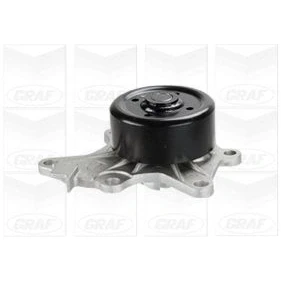 Abbildung von GRAF PA1132 Wasserpumpe mit Dichtung mechanisch Stahlblech 84,7 für Keilrippenriementrieb TOYOTA: Yaris II Schrägheck, Auris Schrägheck