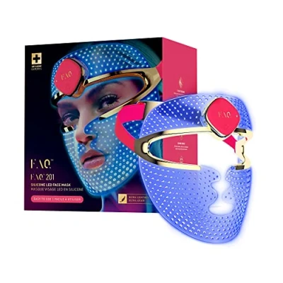 Abbildung von FAQ™ Mikrodermabrasionsgerät 201 Silicone LED Face Mask, Gesichtsmaske mit 3 Farben