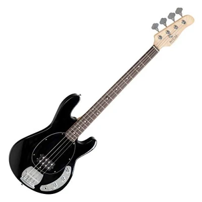 Abbildung von Rocktile MB 4 BK E Bass Body: Linde, Hals: Ahorn Griffbrett: Technical Ebony 2 Single Coil Pickups im Humbucker Format Regler: 1x Blend, Volume, Tone Schwarz