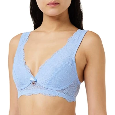 Abbildung von Emporio Armani Damen Women&#039;s Eternal Lace Bra, Periwinkle, S EU