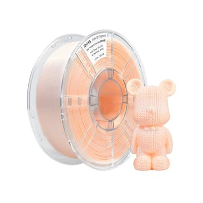 Abbildung von iBOSS Seide Gradient PLA Plus (PLA+) 3D Drucker Filament 1,75 + / 0,02 mm, 1 kg Spule (2,2lbs) Zweifarbiges Pro Filament, Passend für die meisten FDM (Farbverlauf Orange Weiß)