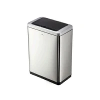 Abbildung von DURABLE Papierkorb NO TOUCH, Sensor Touch Duo 2x20L Abfalleimer, Edelstahl, Silber, 40 Liter