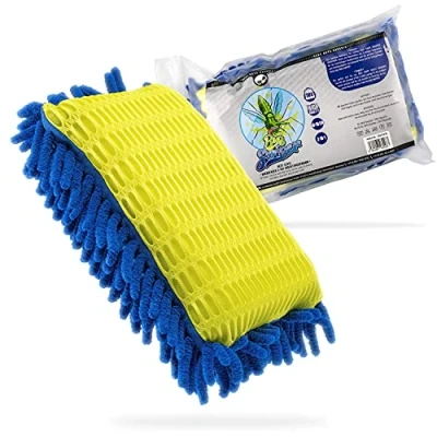 Abbildung von Nuke Guys Bug Swiper 2 in 1 Insektenschwamm Wasch Pad Waschschwamm für eine professionelle Autowäsche Premium Microfaser die Autopflege