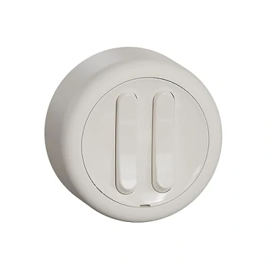 Abbildung von Schneider Electric ELSO WDE015816 Serienschalter 2 fach, Aufputz Feuchtraum, Aufputzschalter, weiß rund Renova 16 AX 250 V AC