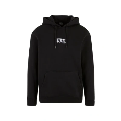 Abbildung von Mister Tee USA College Wording Patch Kapuzenpullover, Herren, Größe: Large, Black