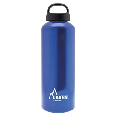 Abbildung von Laken Classic Alu Trinkflasche Weite Öffnung Schraubdeckel mit Schlaufe, BPA frei Aluminiumtrinkflasche, 1L, Hellblau