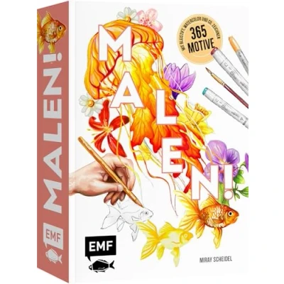 Abbildung von Malen!: 365 Motive mit Bleistift, Watercolor und Co. Step by zeichnen