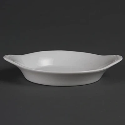 Abbildung von Olympia Whiteware Porzellan Servierteller mit runden Ohren, 6 Stück