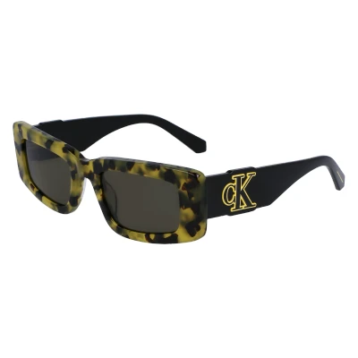Abbildung von Calvin Klein Jeans Unisex Sonnenbrille, Größe: 52, Yellow havana