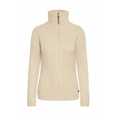 Abbildung von Oxmo Carry Strickpullover, Damen, Größe: Large, Cement melange