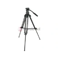 Abbildung von Walimex Pro EI 9901 Video Stativ inkl. Stativwagen WT 600 (max. Höhe 138 cm, Videoneiger, Mittelspinne, Belastbarkeit 6 kg und Stativtasche), Schwarz