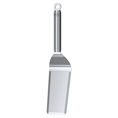 Abbildung von RÖSLE Grillspachtel Plancha, 25430, mit abgerundeten Ecken zum Wenden von Grillgut, Edelstahl 18/10