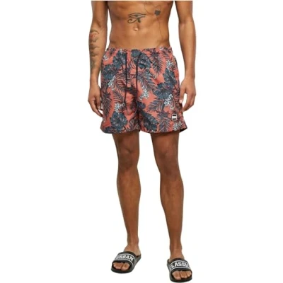 Abbildung von Urban Classics Pattern Badeshorts, Herren, Größe: XXL, Dark tropical aop